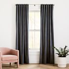 Cotton Velvet Curtain - Stormy Blue