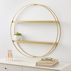 Deco Round Metal Wall Shelves (30")