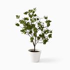 Faux Potted Wire Netting Bush Plant