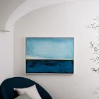 Peacock on Aqua Framed Wall Art by Laura Gunn