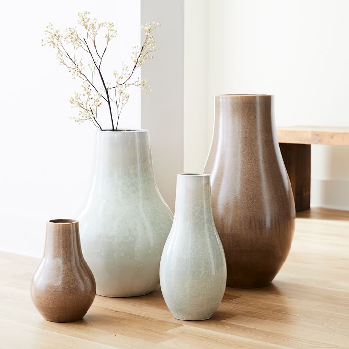 Reactive Glaze Ceramic Floor Vases