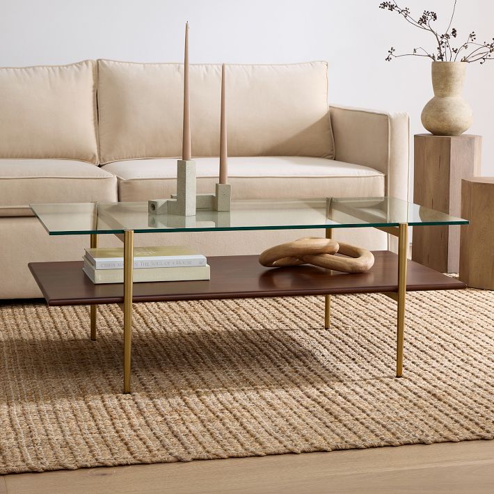 WEST ELM Art Display Coffee Table テーブル Mid-Century Art Display Coffee Table | Modern Living Room