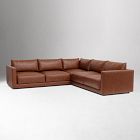 Melbourne Leather 3-Piece L-Shaped Sectional (116"&ndash;126")
