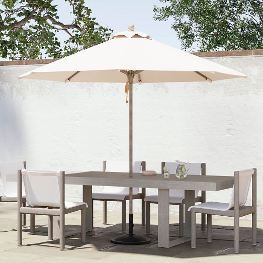 Round Outdoor Umbrella (9') - Wood Pole