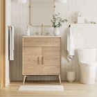 Mid-Century Single Bathroom Vanity (31.5") - Cerused White