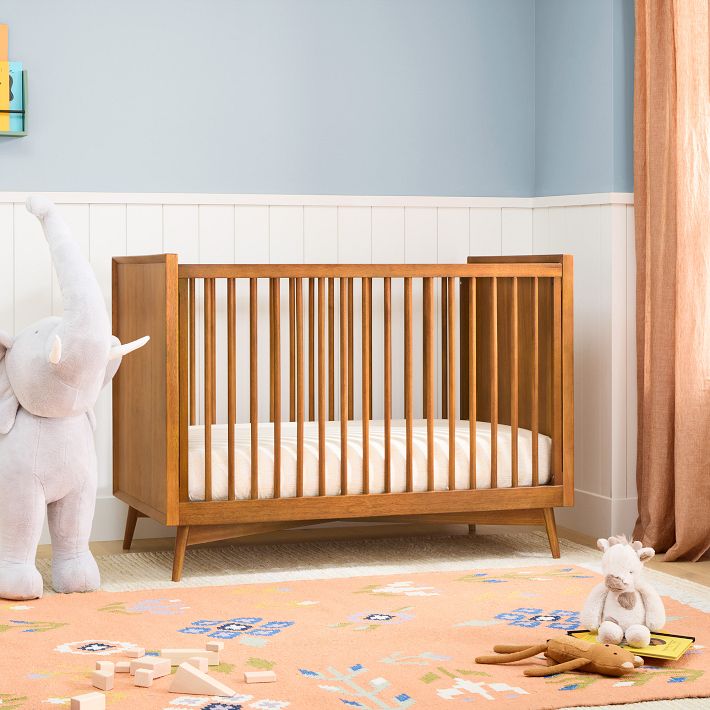 Mid-Century Convertible Crib Nursery Furniture Set