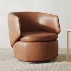 Crescent Leather Swivel Chair