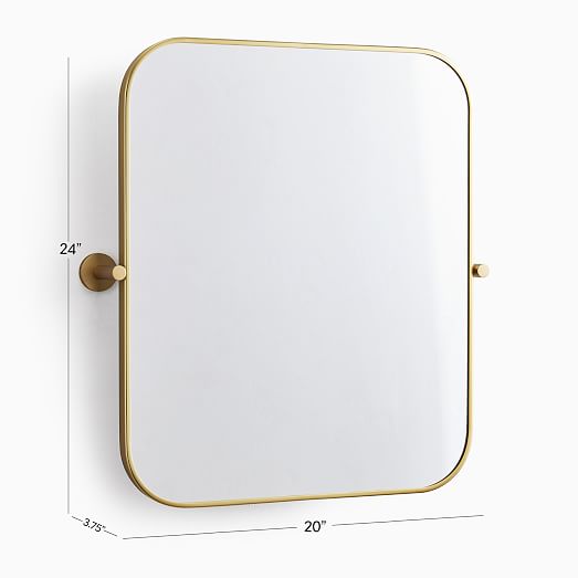 鏡 journalstandardFurniture  OLD ELMMIRROR Mid-Century Asymmetrical Wood Floor Mirror | West Elm