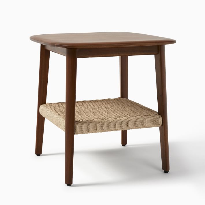 Open Box: Chadwick Mid-Century 20" Sq. Side Table, Cool Walnut