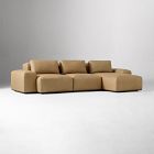 Quinten Leather 3-Piece Chaise Sectional (130&quot;)