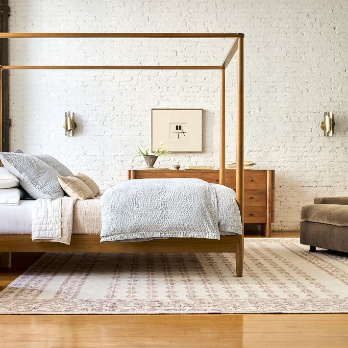 ウエストエルム　メタル　キャノピーベットフレーム　クイーン　直接引渡し限定 Mid-Century Canopy Bed | West Elm
