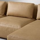 Quinten Leather 3-Piece Chaise Sectional (130&quot;)