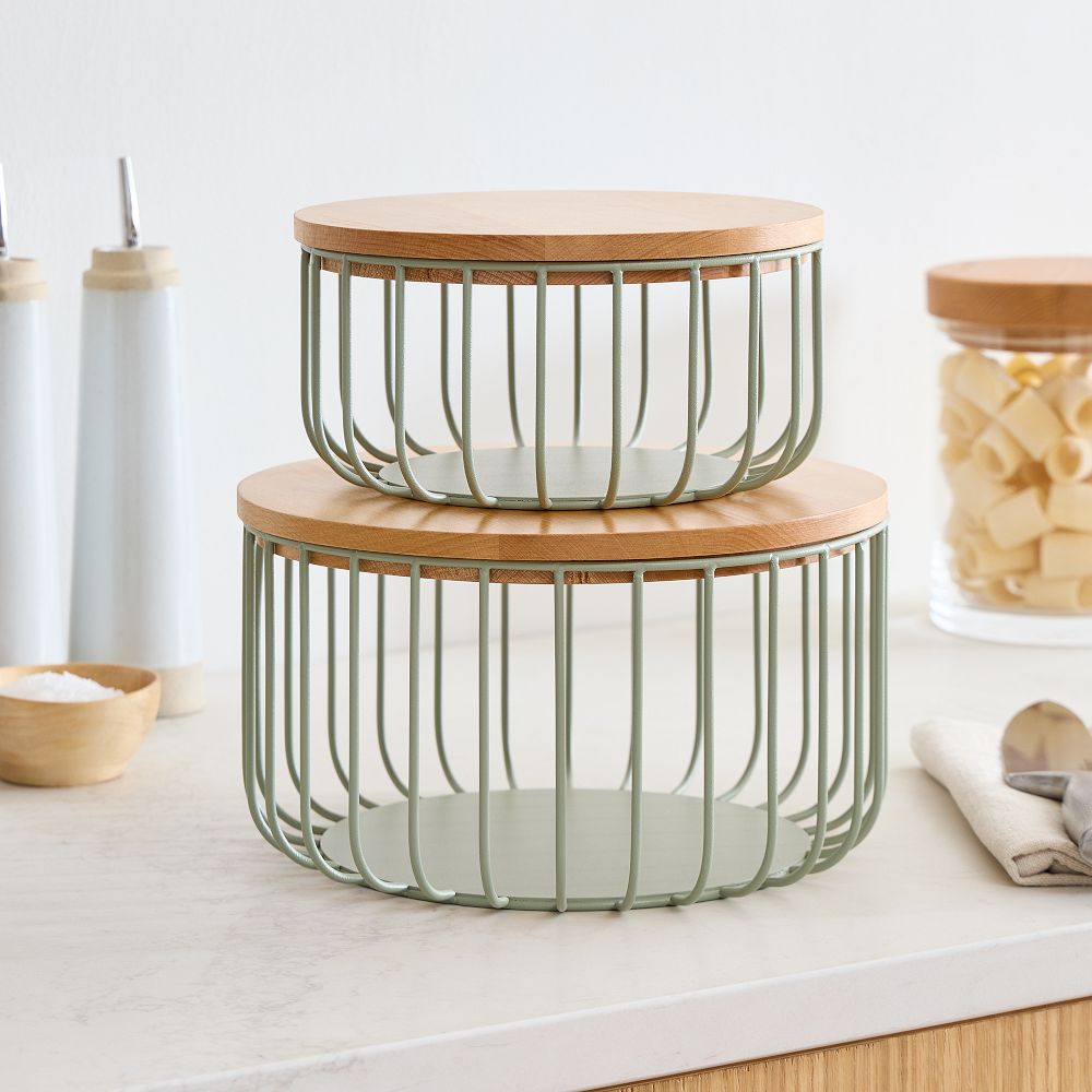 Kaloh Metal & Wood Baskets