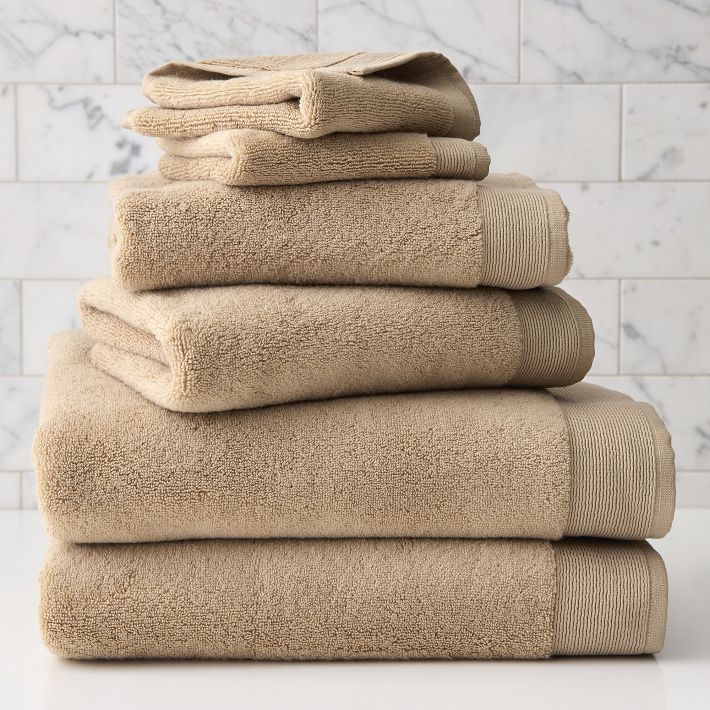 Plush Fibrosoft™ Towel Sets - Sandalwood, Set of 6 (2 Bath Towel, 2 Hand Towel, 2 Washcloth)