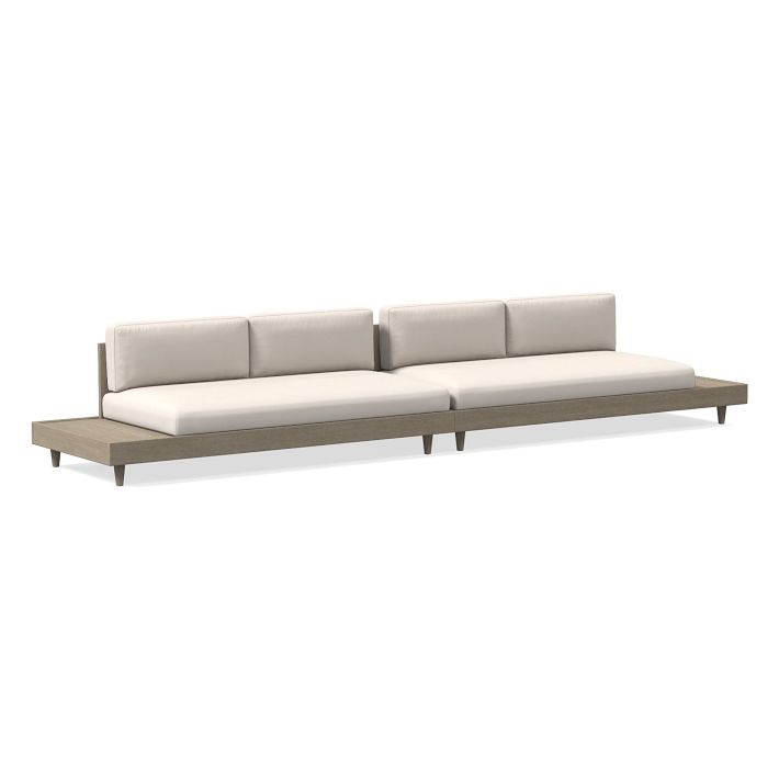 Portside Low 2-Piece Grand Sofa Cushion Cover, Natural, Sunbrella® Canvas