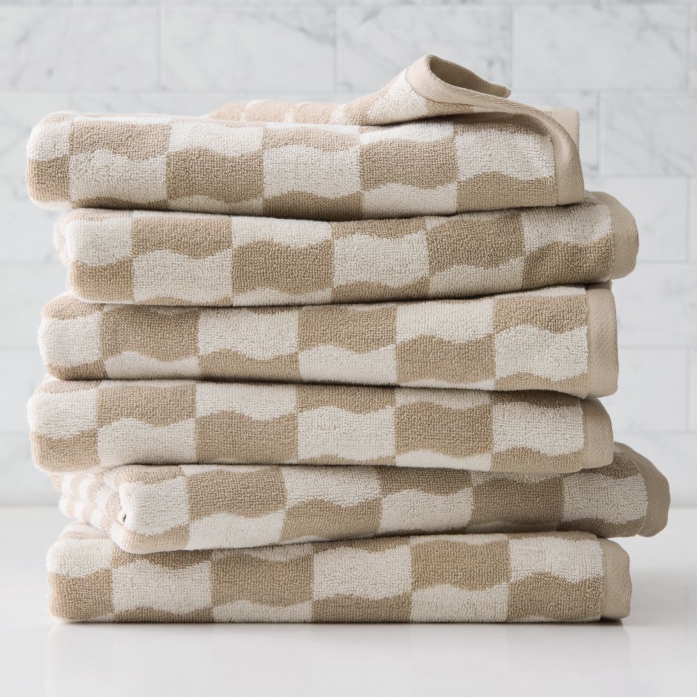 Wavy Blocks Towel Sets of 6