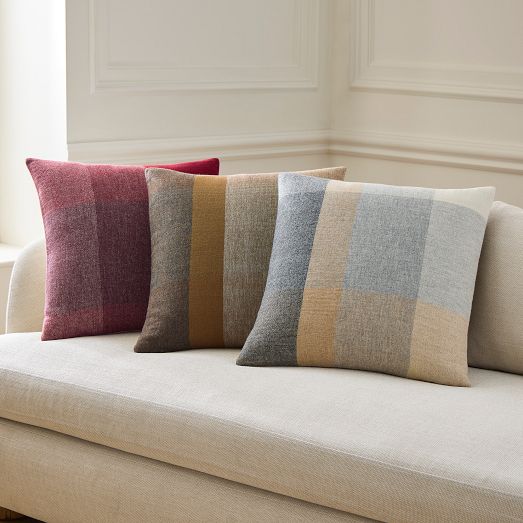 Colorblock Wool Bed Blanket