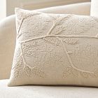 Embroidered Pine Cone Pillow Cover