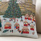 Nicole Cicak Holiday Market Tree Pillow Cover