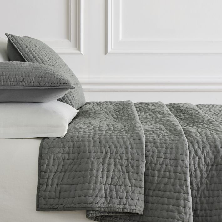 Airy Cotton Voile Solid Quilt & Shams