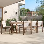 Portside Outdoor Extendable Dining Table (76.5"&ndash;106") &amp; Cusco Dining Chairs Set