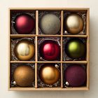 Jewel Tone Glass Ball Ornaments (Set of 9)