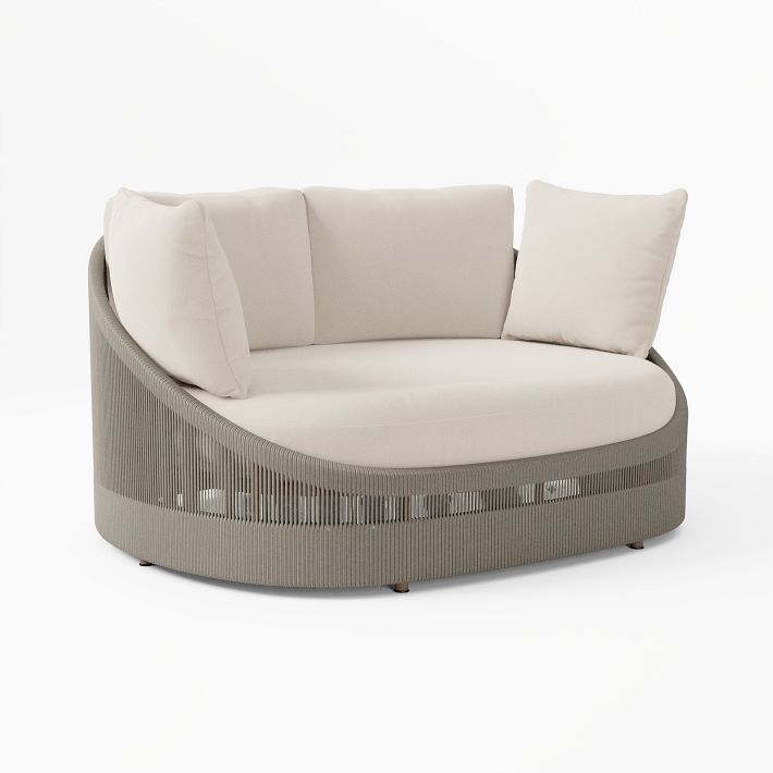 Porto Statement Lounge Chair Cushion Cover, Canvas, Natural