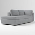 Open Box: Build Your Own Harris Sectional, Left-Arm Bumper Chaise - Performance Washed Canvas Storm Gray