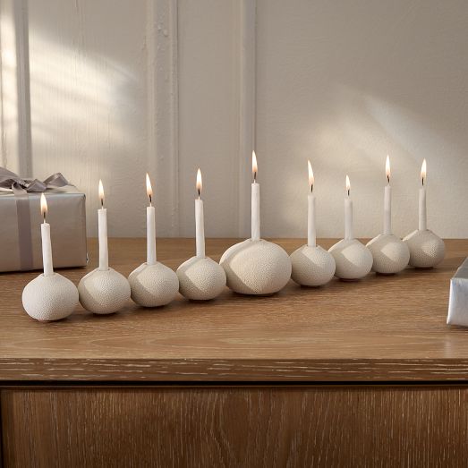 Keraclay Stoneware Menorah Set