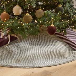 Corded Bias Velvet Tree Skirt | West Elm
