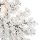 Pre-Lit Faux Heavy Flocked Layered Spruce Tree