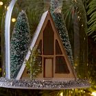 Window Panel Cabin in Cloche Ornament