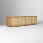 Callahan Solid Wood Rattan Media Console (80")