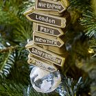 Glass Landmark Signs Ornament