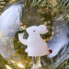 Glass Orb Bunny Ornament