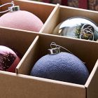 Jewel-Toned Glass Ball Ornaments (Set of 4)