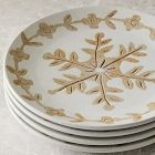 Neige Snowflake Ceramic Salad Plate Sets