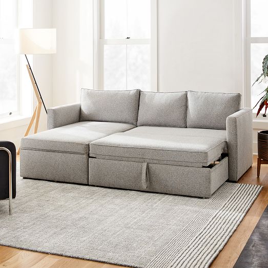 Harris 2-Piece Pop-Up Sleeper Sectional w/ Storage Chaise (87")