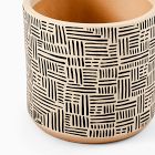 Ultralight Dreams Thema Hand-Painted Striped Mid-Century Planter