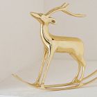 Metal Reindeer Objects - Brass
