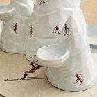 Skier Mountain Ceramic Centrepiece