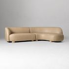 Laurent Leather 2-Piece Wedge Chaise Sectional (111.5&quot;)