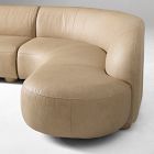 Laurent Leather 2-Piece Wedge Chaise Sectional (111.5&quot;)