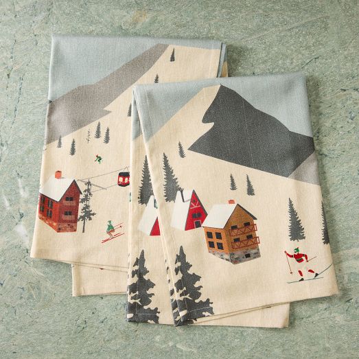 Embroidered Tennis Tea Towel (Set of 2) | West Elm