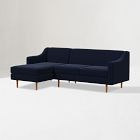 Olive 2-Piece Chaise Sectional - Wood Legs (85.5")