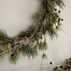 Pre-Lit Faux Pine &amp; Frosted Red Berry Wreath &amp; Garland Collection