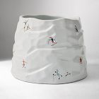 St. Jude Skier Mountain Ceramic Tabletop Planters