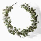 Pre-Lit Faux Pine &amp; Frosted Red Berry Wreath &amp; Garland Collection