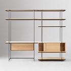 Pierce Wall Desk w/ Narrow Storage Shelf Unit (92&quot;&ndash;134&quot;)