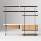 Pierce Wall Desk w/ Narrow Storage Shelf Unit (92&quot;&ndash;134&quot;)